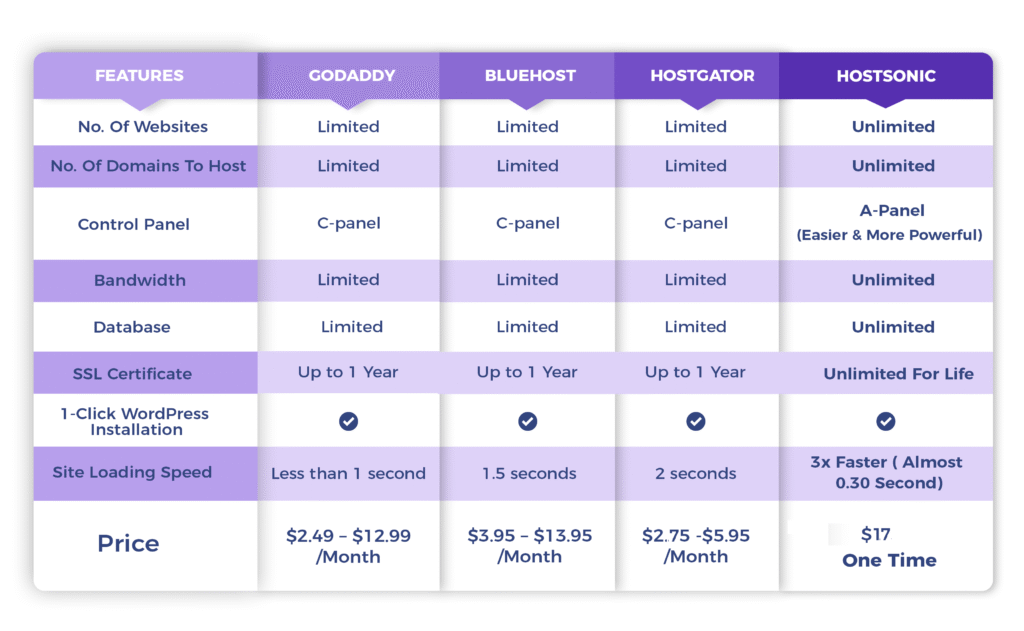 Affordable cloud hosting platform HostSonic 2.0 with unlimited websites and domains, SSL, and fast server speed"