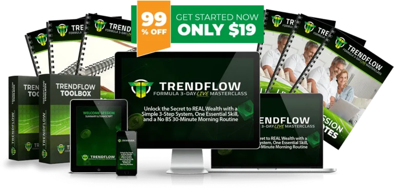 "Instructor-led crypto trading masterclass interface showing charts, trading tools, and a step-by-step system from the AI Trend Flow Formula program designed for beginners and entrepreneurs."